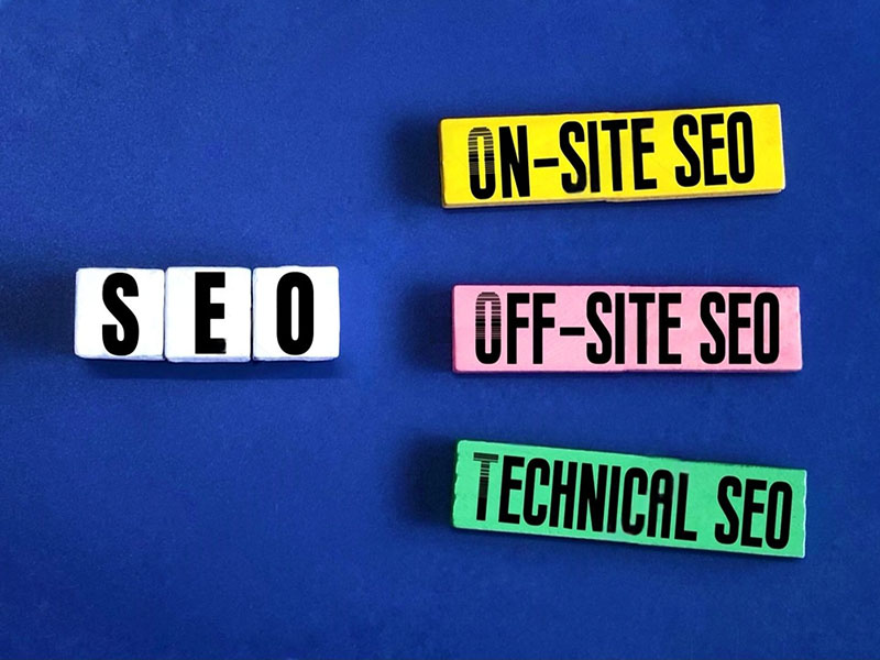 Types of SEO - On-Page, Off-Page, and Technical SEO Infographic