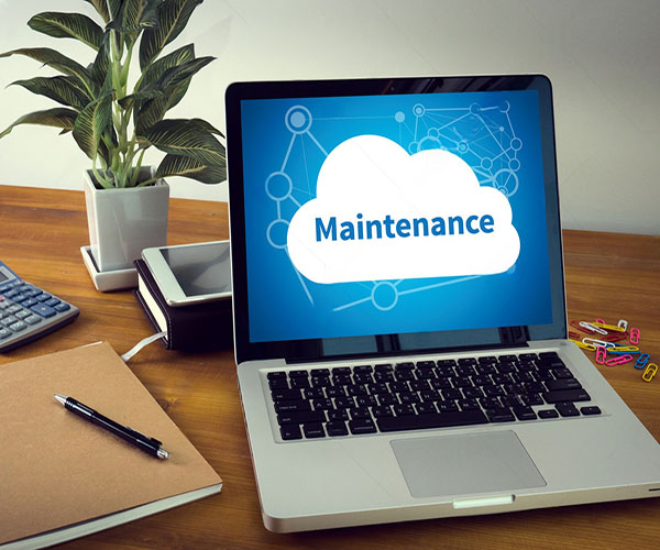 WordPress website maintenance and support services showing security updates and backups