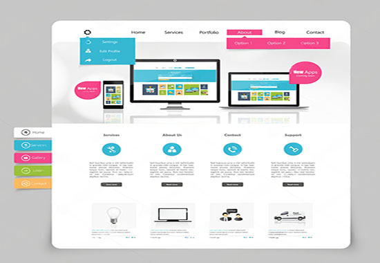 WordPress website design mockup showing professional business website