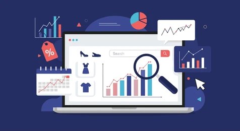 E-commerce marketing results dashboard showing revenue growth and conversion improvements