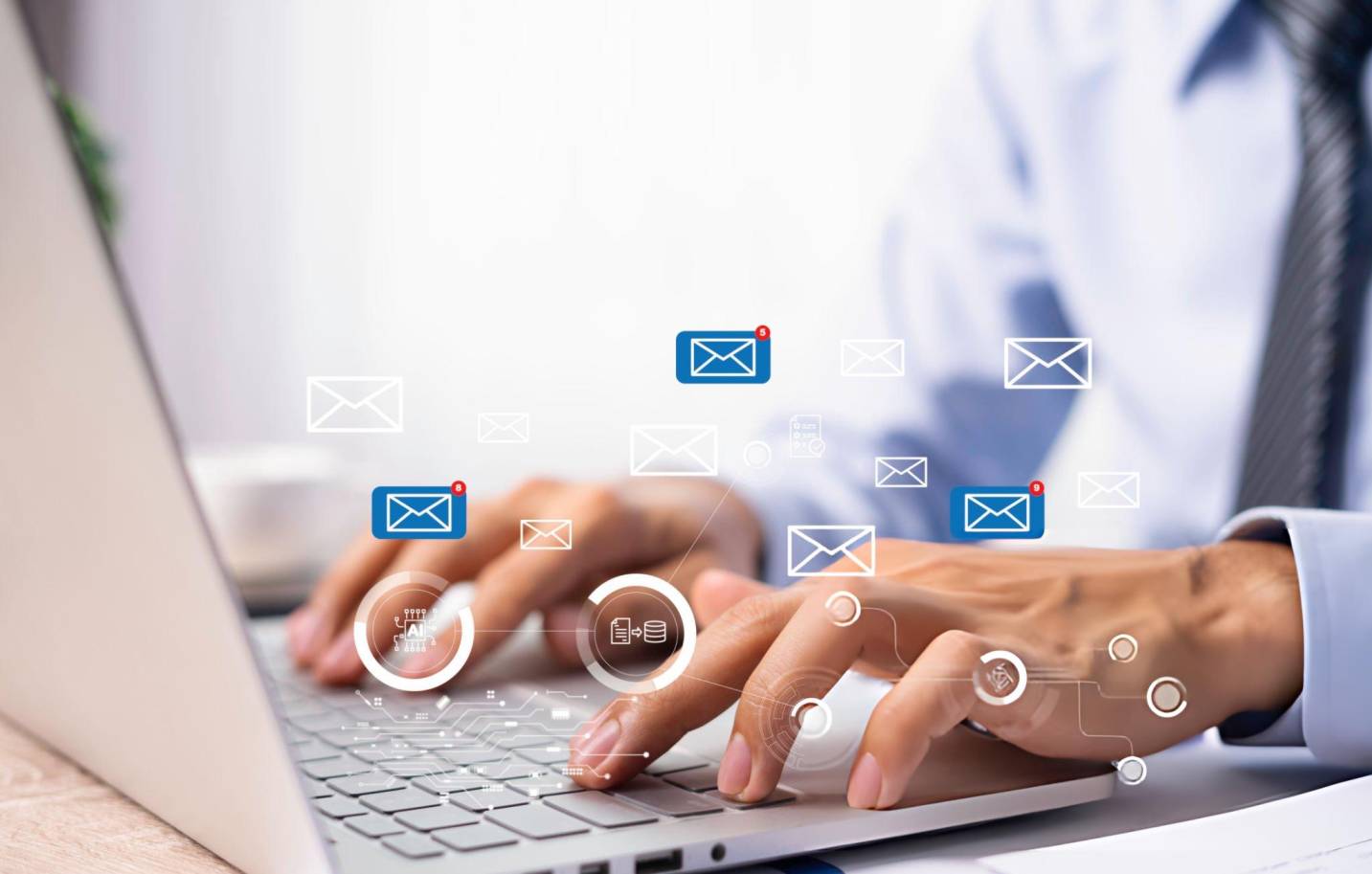 Email marketing specialists at Aanve Digital Solutions creating campaigns