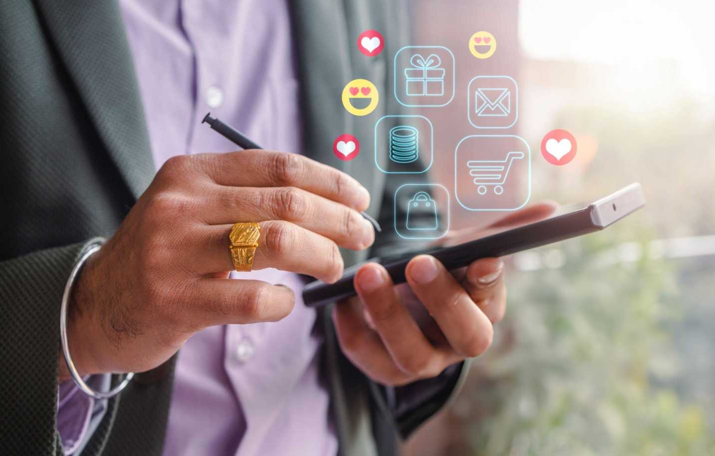 Mobile marketing services reaching smartphone users with targeted advertising and app notifications